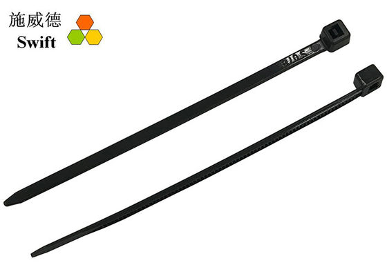 abrigos de nylon negros blancos del lazo de la longitud de las bridas de plástico 100m m con 1000pcs por bolso